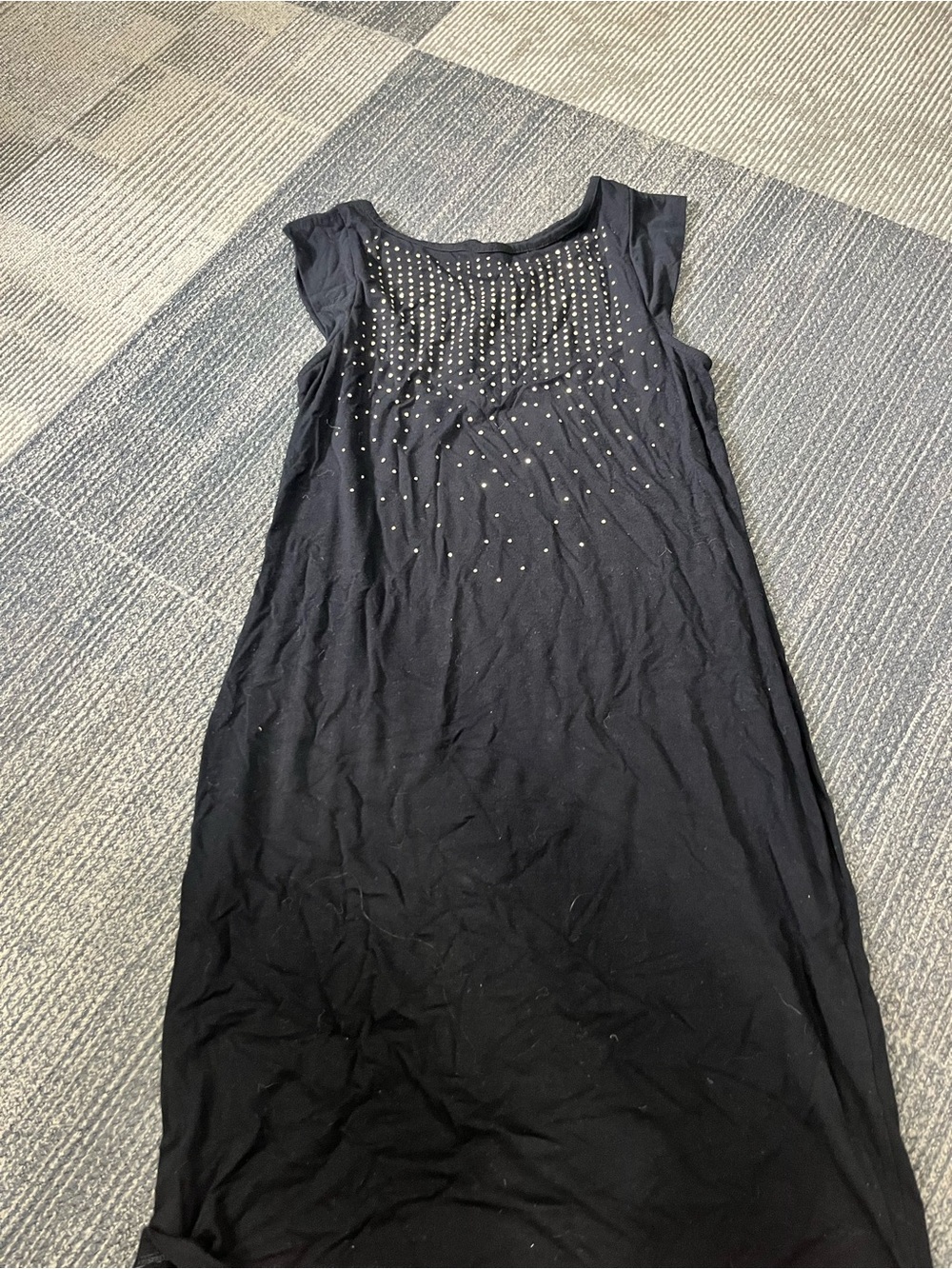 Apt. 9 Black Sleeveless Studded Shift Maxi Dress